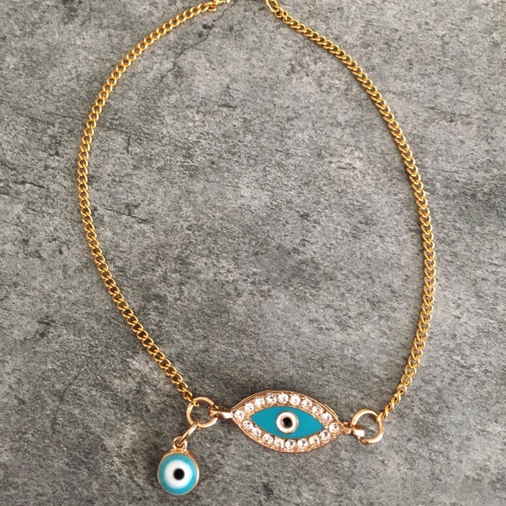 Evil Eye š§æ Anklet Stainless Steel Gold Plated š§æ - Picture 7 of 7